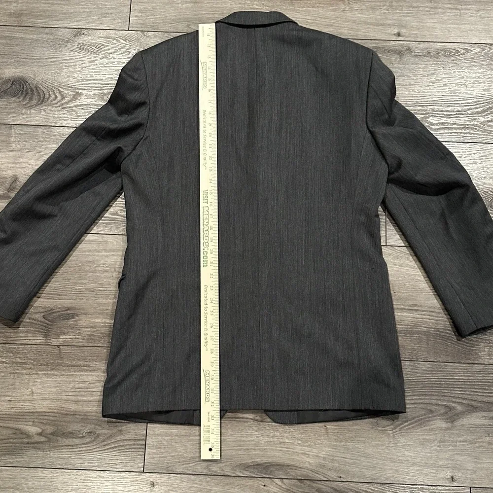 J. Ferrar Mens Charcoal Gray Wool Blend 3 Button Blazer Suit Jacket 42L‎